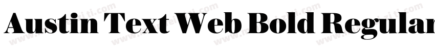 Austin Text Web Bold Regular字体转换
